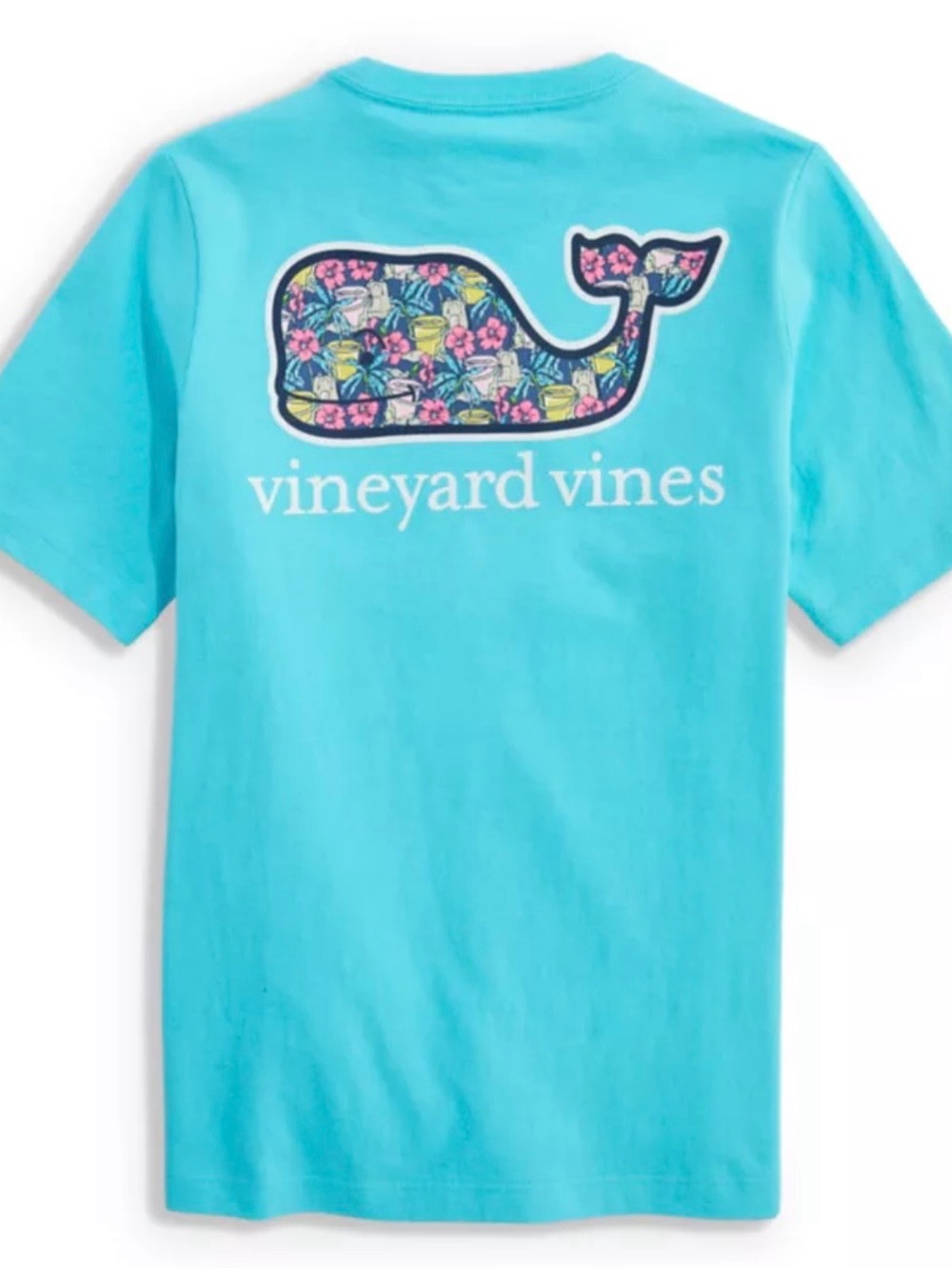 NEW Vineyard Vines Boys Teal Short-Sleeve Pocket Tee, youth M